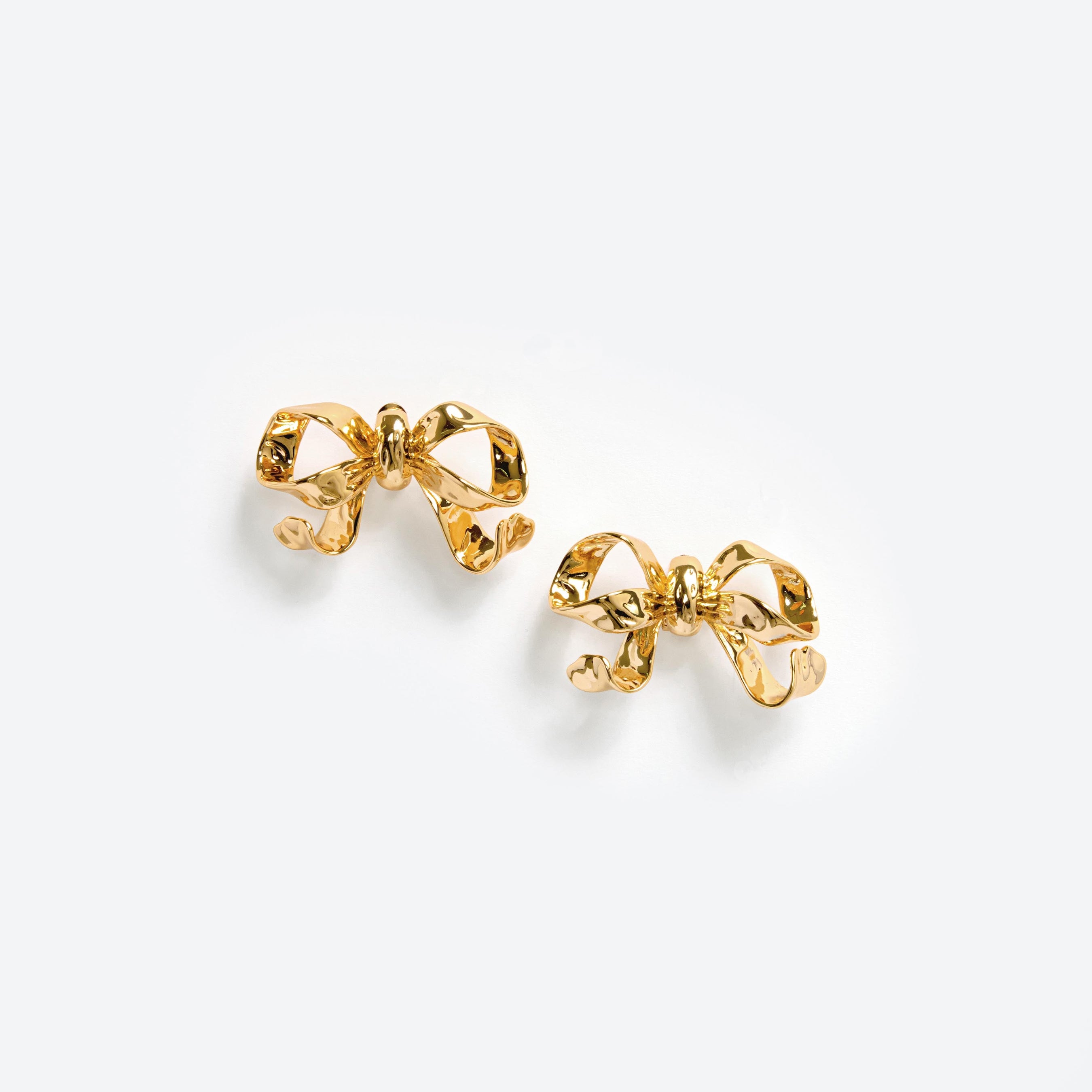 Gold Bow Earrings