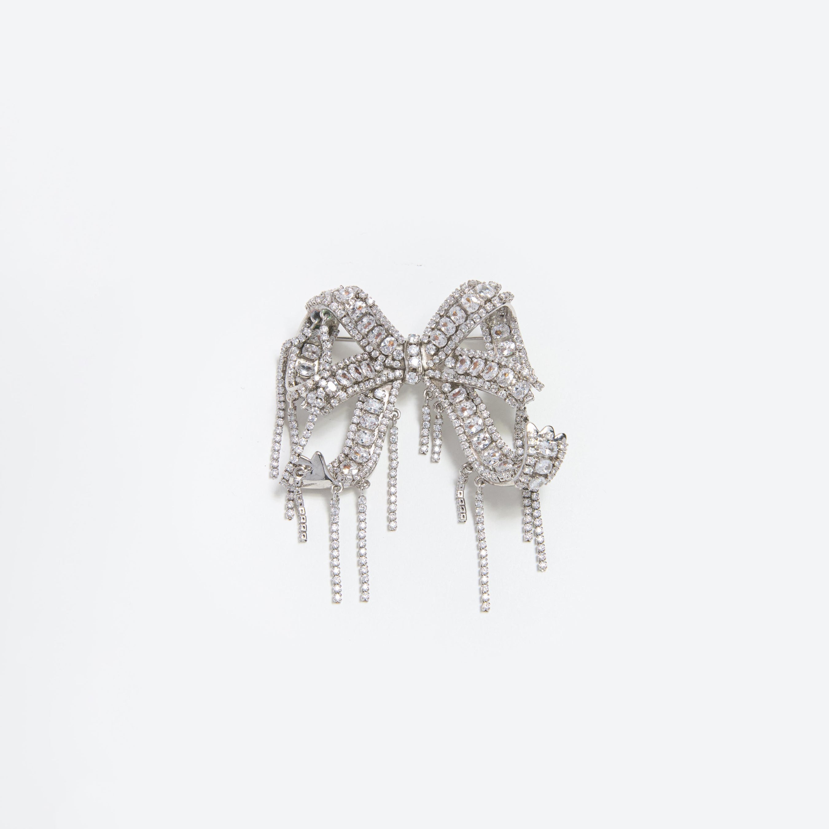 Crystal Embellished Bow Brooch