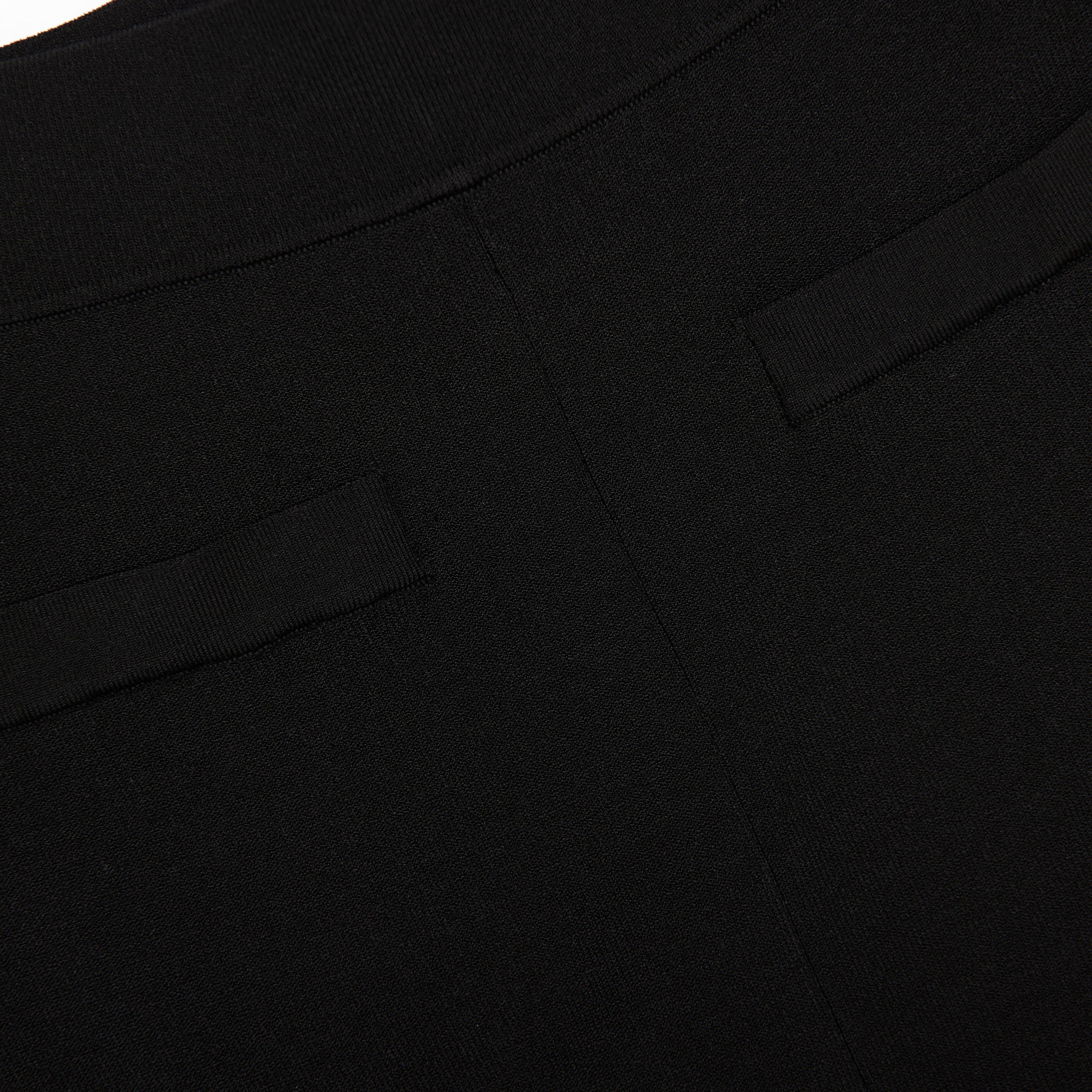 Black Belted Knit Leggings