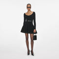Black Chenille Knit Dress