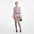Pink Boucle Shorts