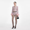 Pink Boucle Shorts