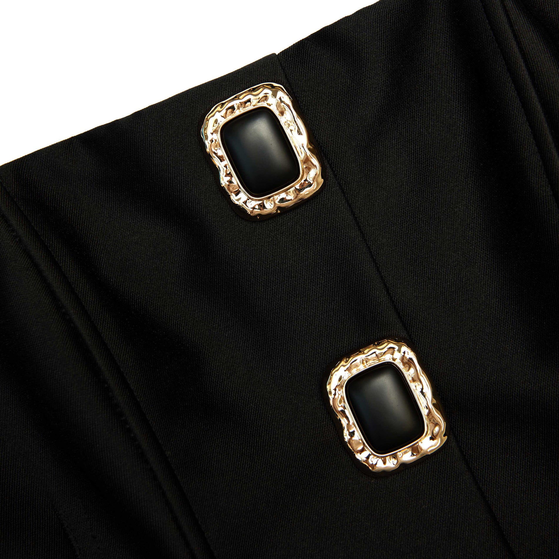 A close up of the fabric for the Black Taffeta Bandeau Top