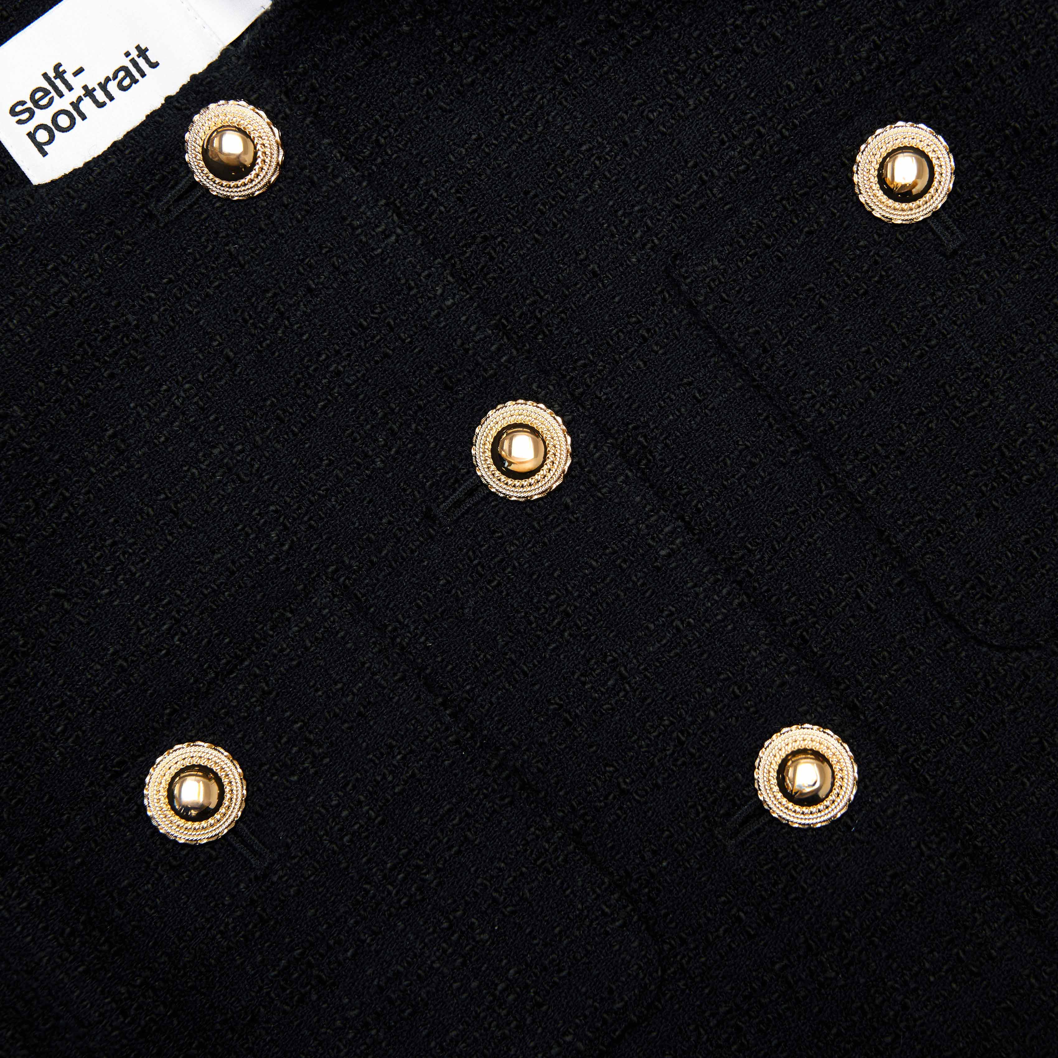 Black Boucle Fur Cuff Jacket