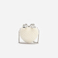 Pearl Heart Clutch Bag