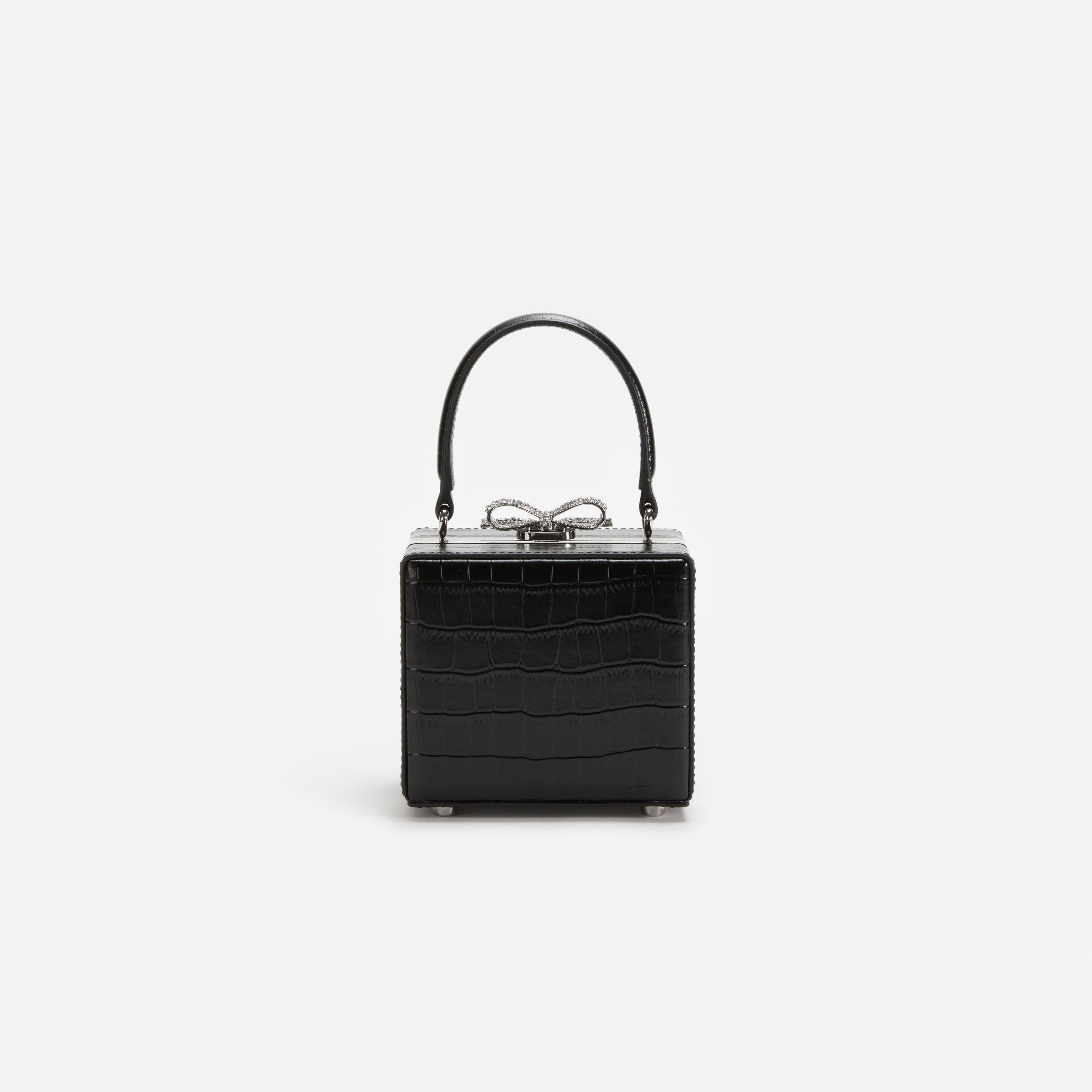 Black Croc Micro Bag