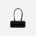 Black Croc Shoulder Bag