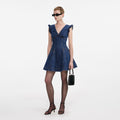 Denim Flared Mini Dress