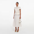 Cream Lace Boucle Midi Dress