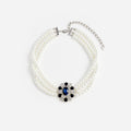 Blue Crystal Pearl Choker