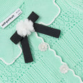 Mint Pointelle Knit Cardigan