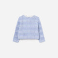 Blue Check Knit Cardigan