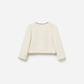 Cream Boucle Bow Jacket