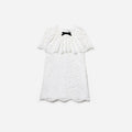 White Floral Lace Cape Dress
