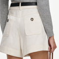 Cream Denim Short