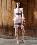Pink Stripe Knit Mini Dress