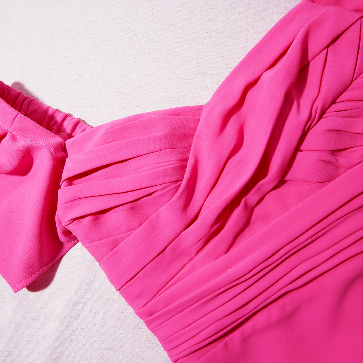 Bright Pink Iris Midi Dress