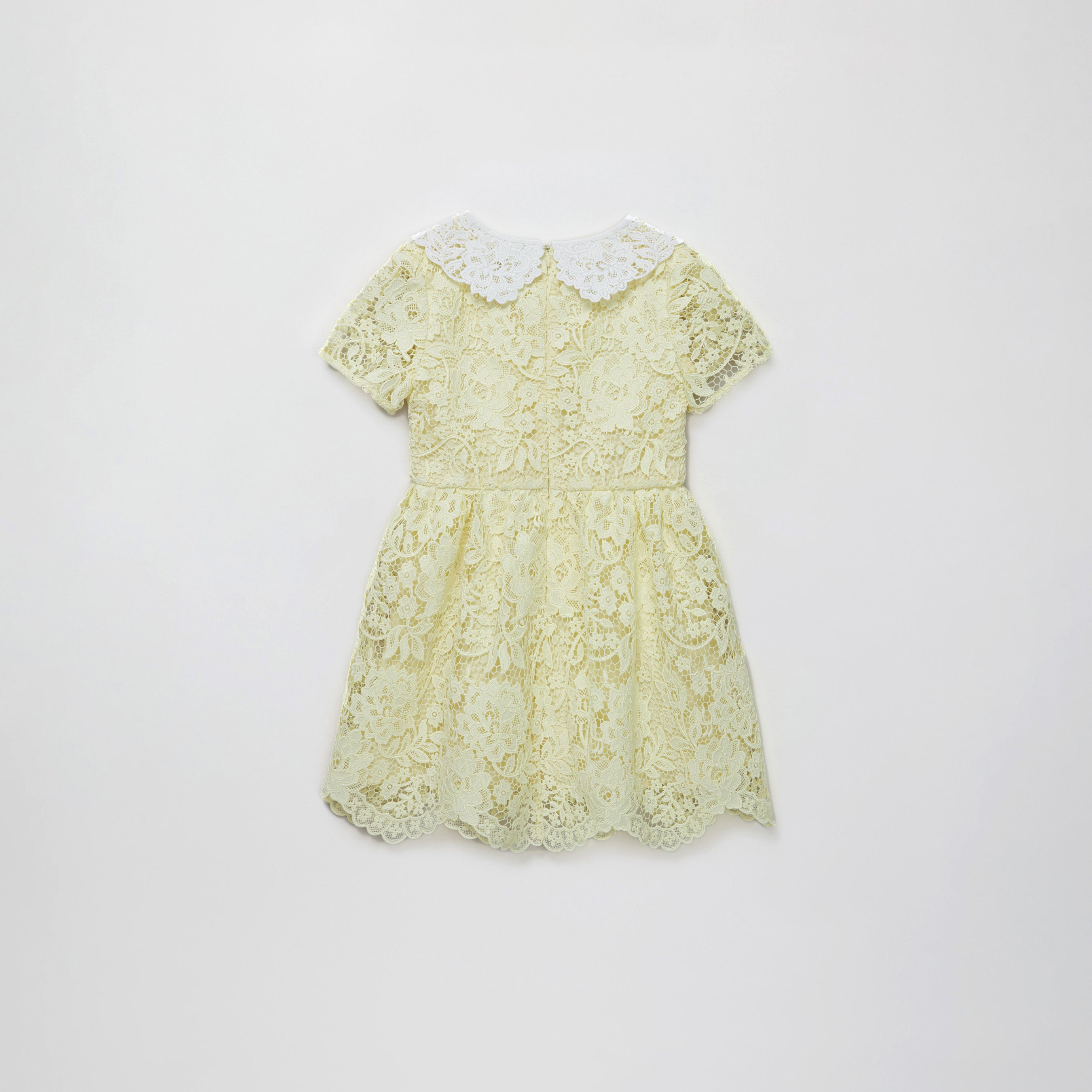 Yellow Floral Lace Dress