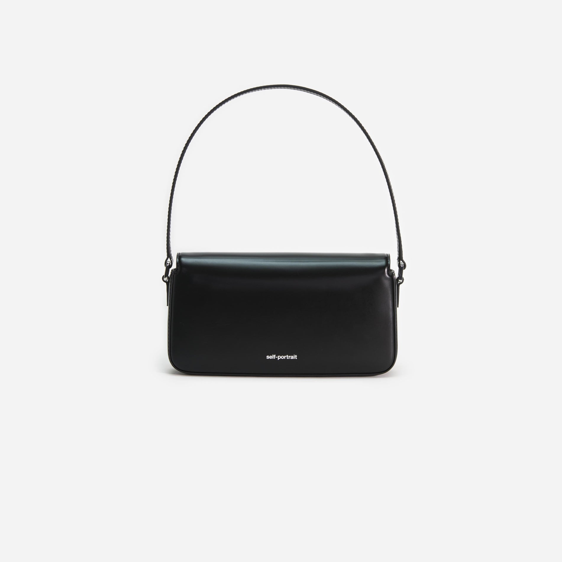 Black Leather Baguette Bag