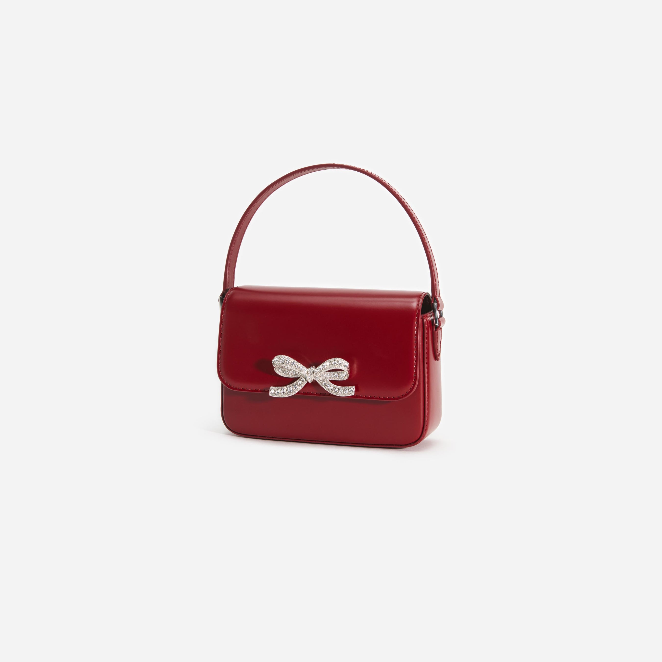 Burgundy Leather Micro Bag