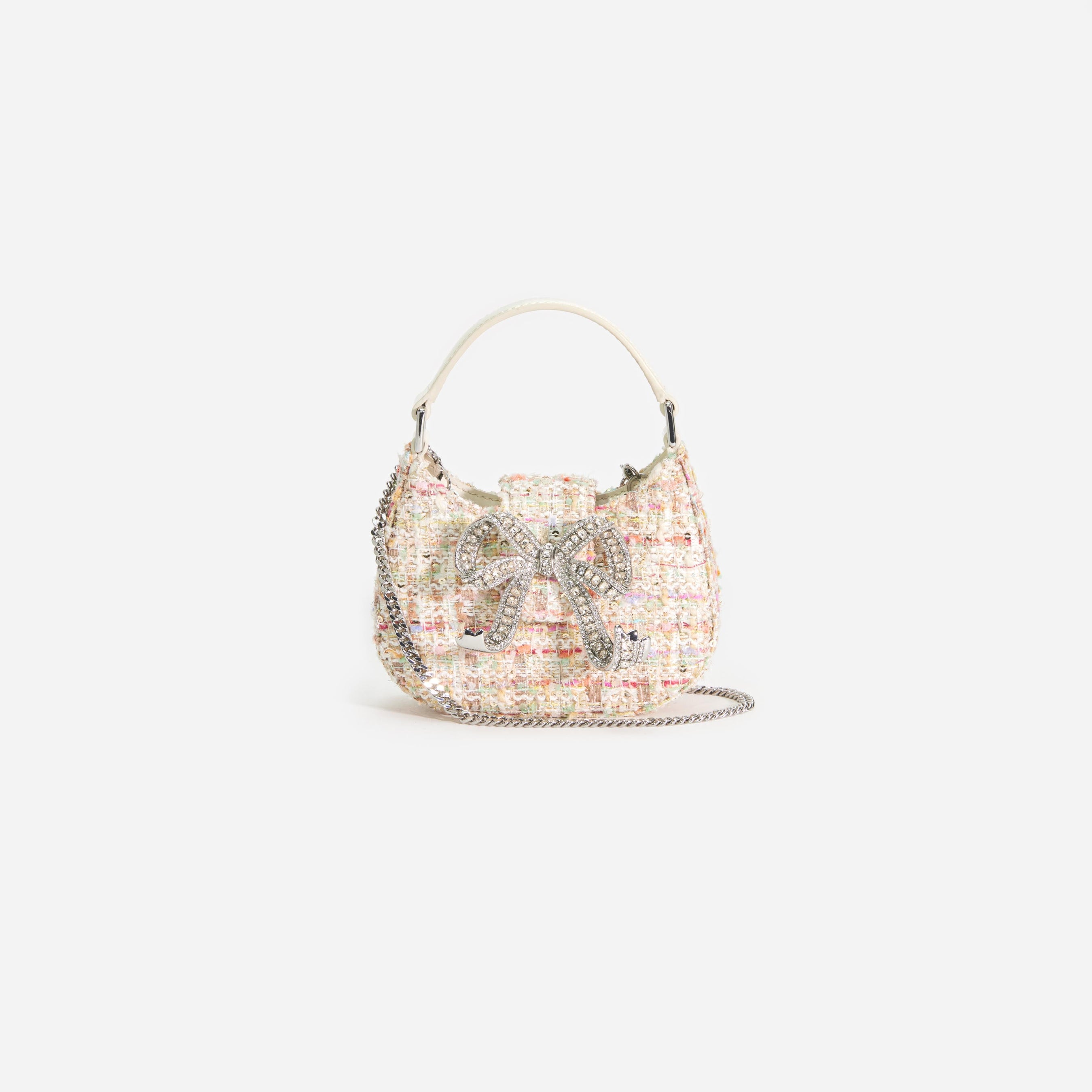 Cream Boucle Micro Bag