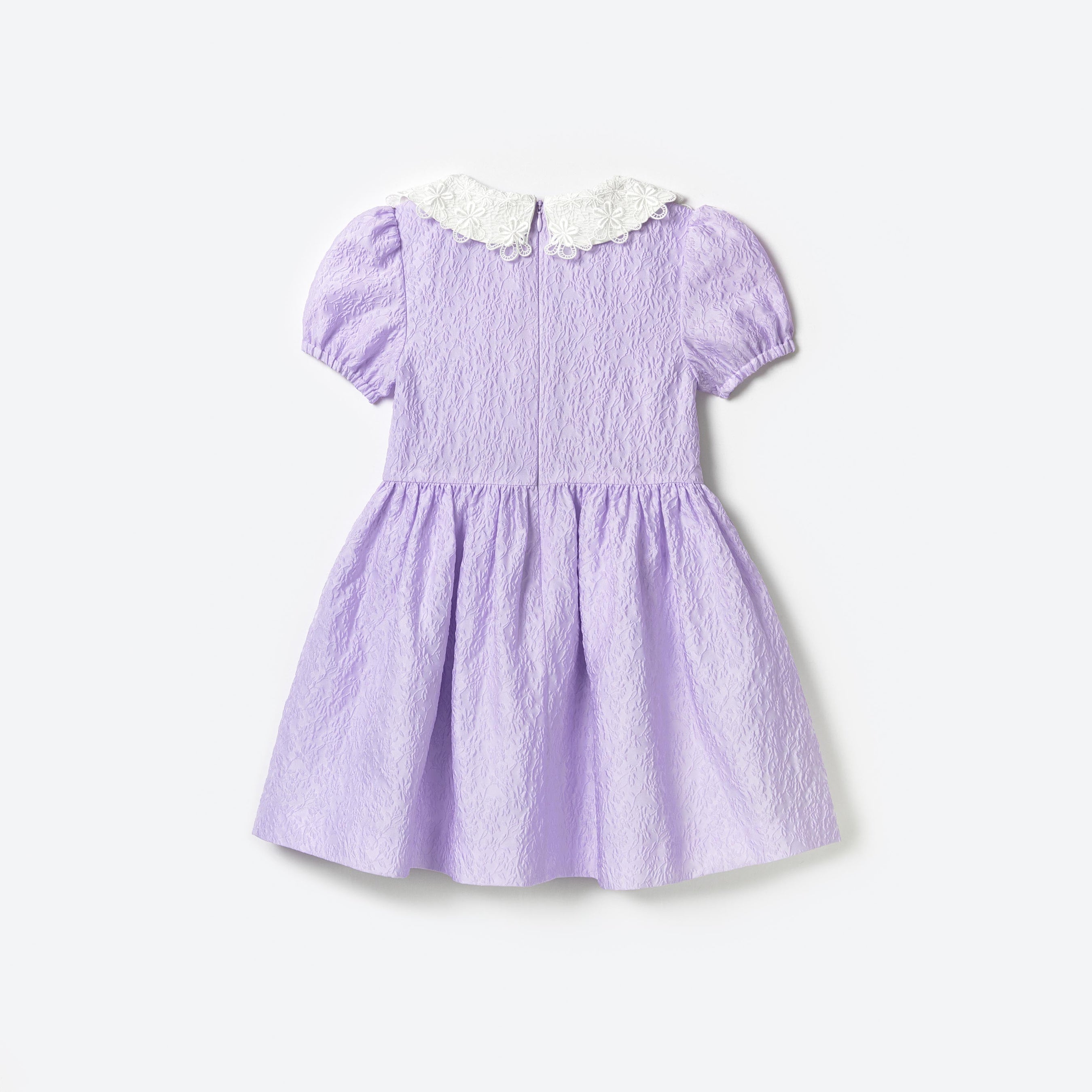 Lilac Textured Crepe Mini Dress