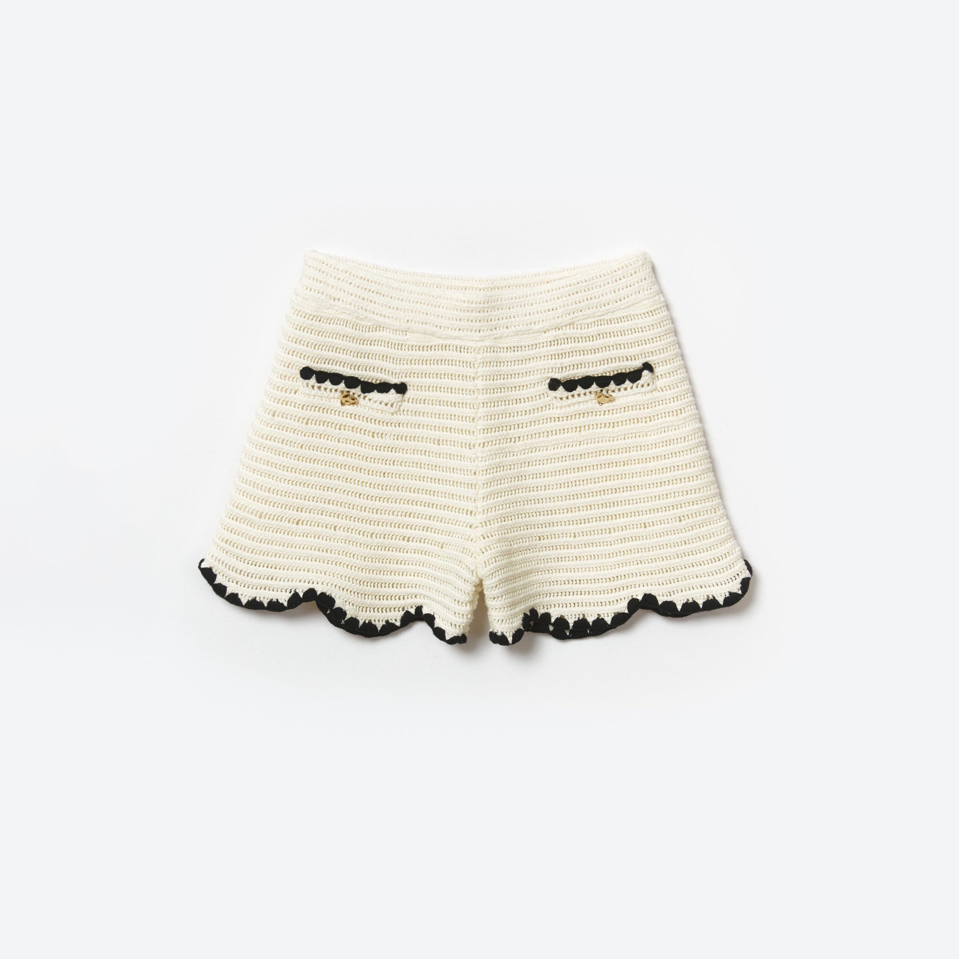 Cream Crochet Short