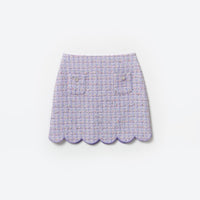 Lilac Boucle Mini Skirt