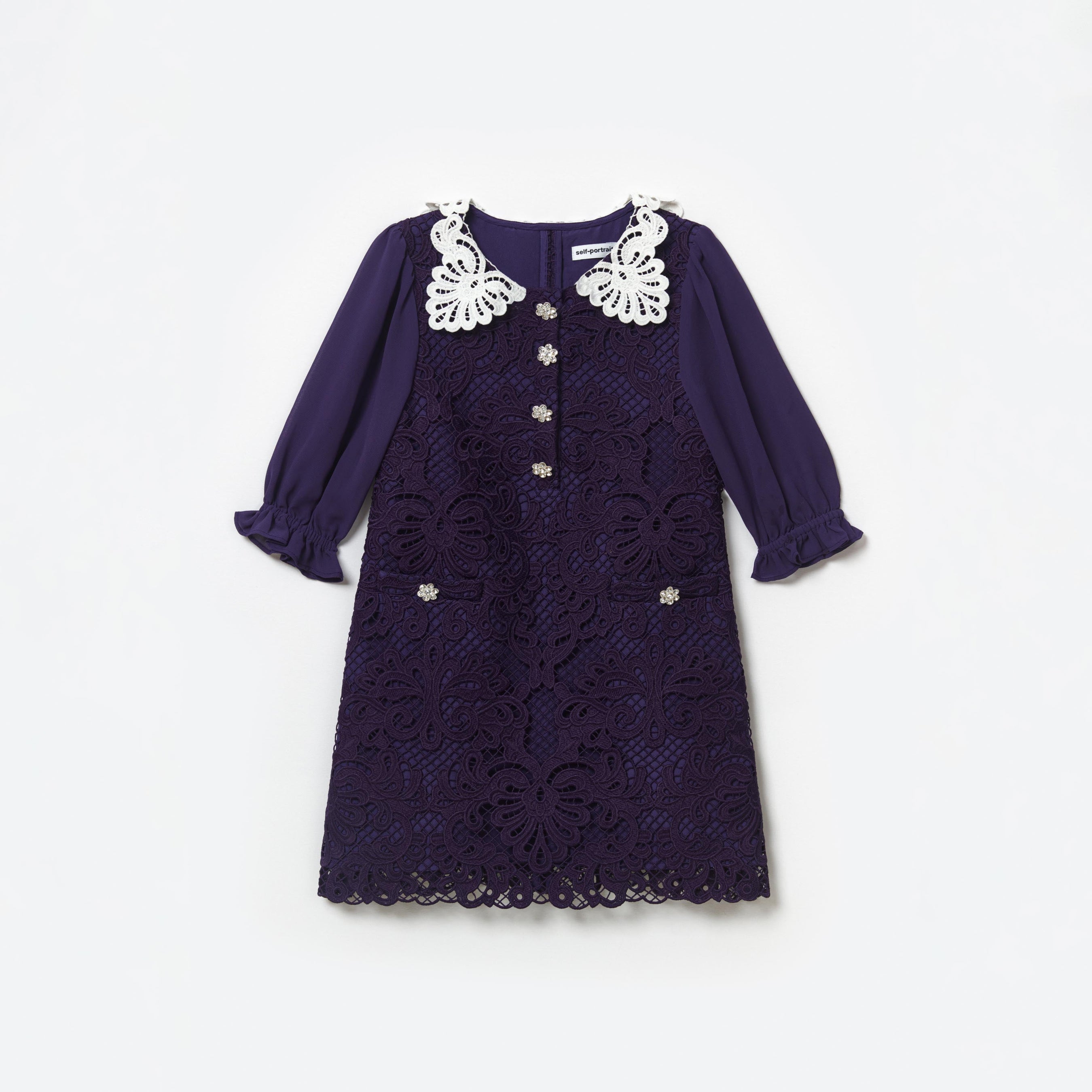 Navy Lace Mini Dress