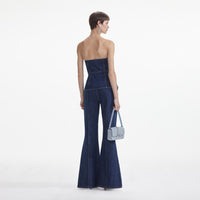 Denim Bandeau Jumpsuit