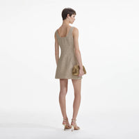 Gold Boucle Mini Dress