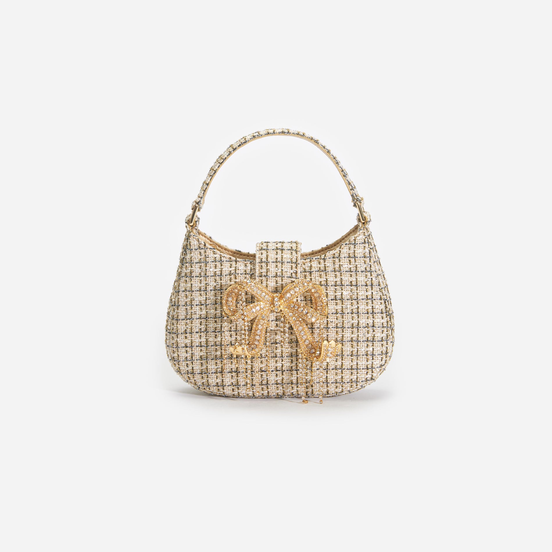 Gold Boucle Crescent Bag