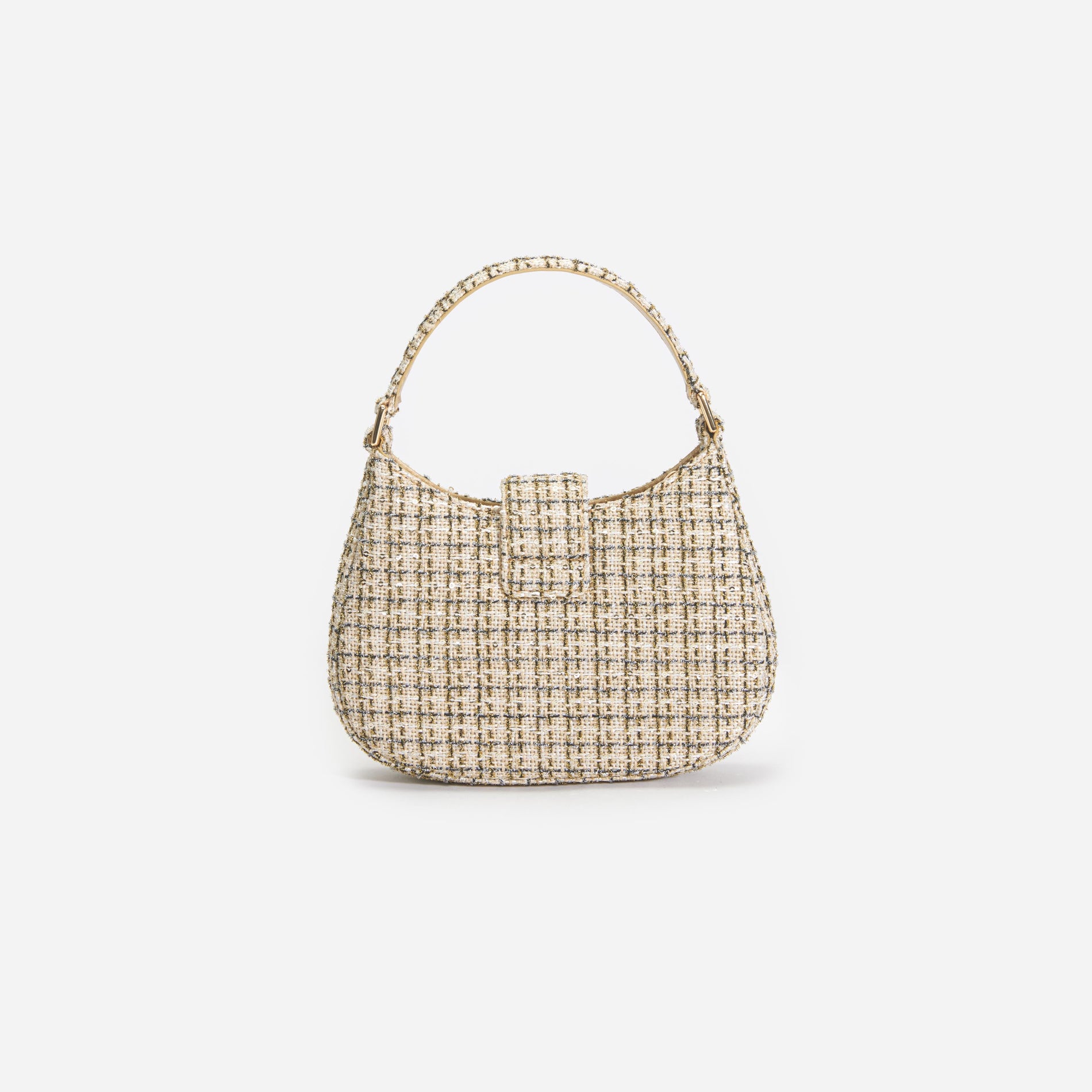 Gold Boucle Crescent Bag