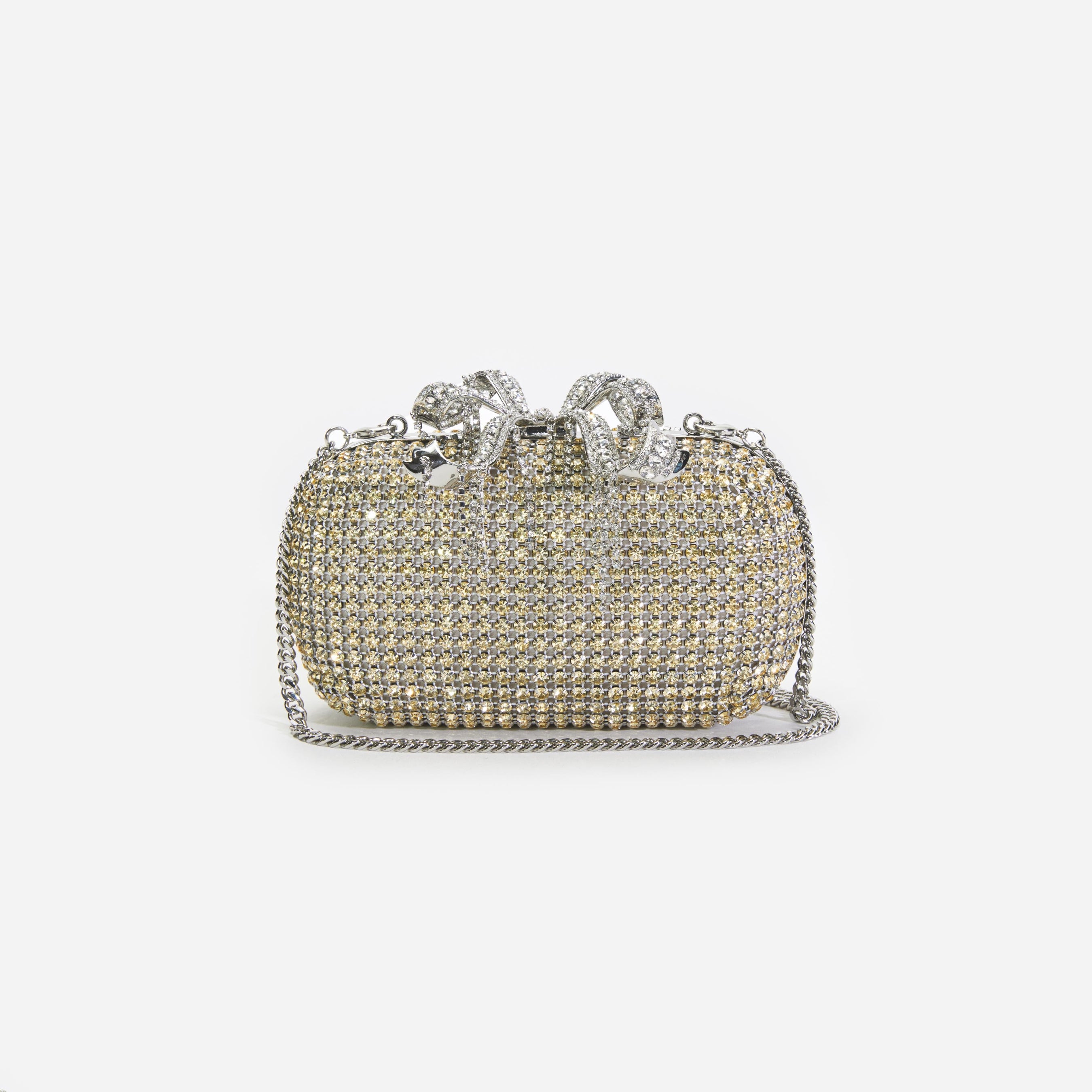 Champagne Chainmail Clutch Bag