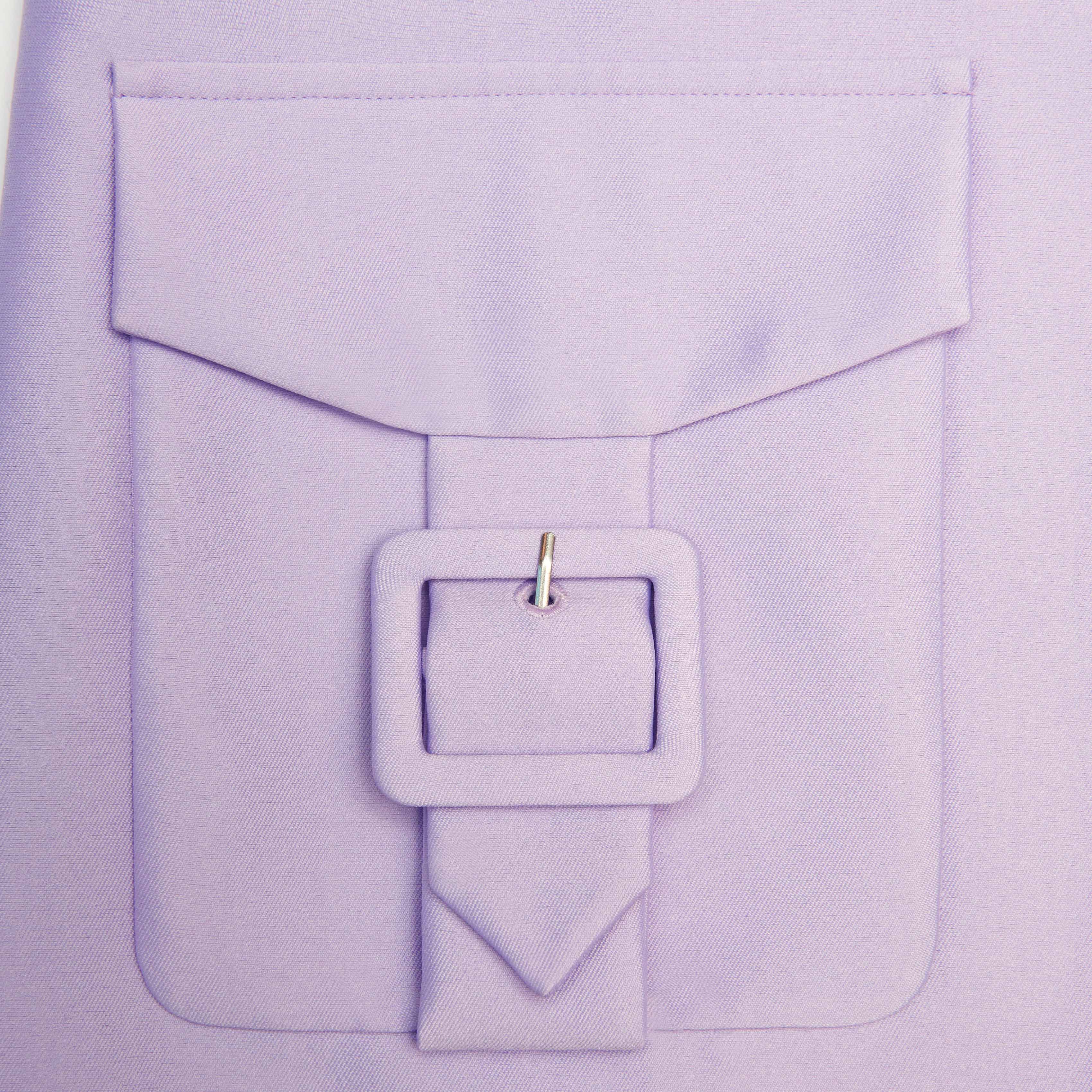 Lilac Taffeta Mini Dress