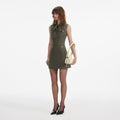Khaki Twill Mini Dress