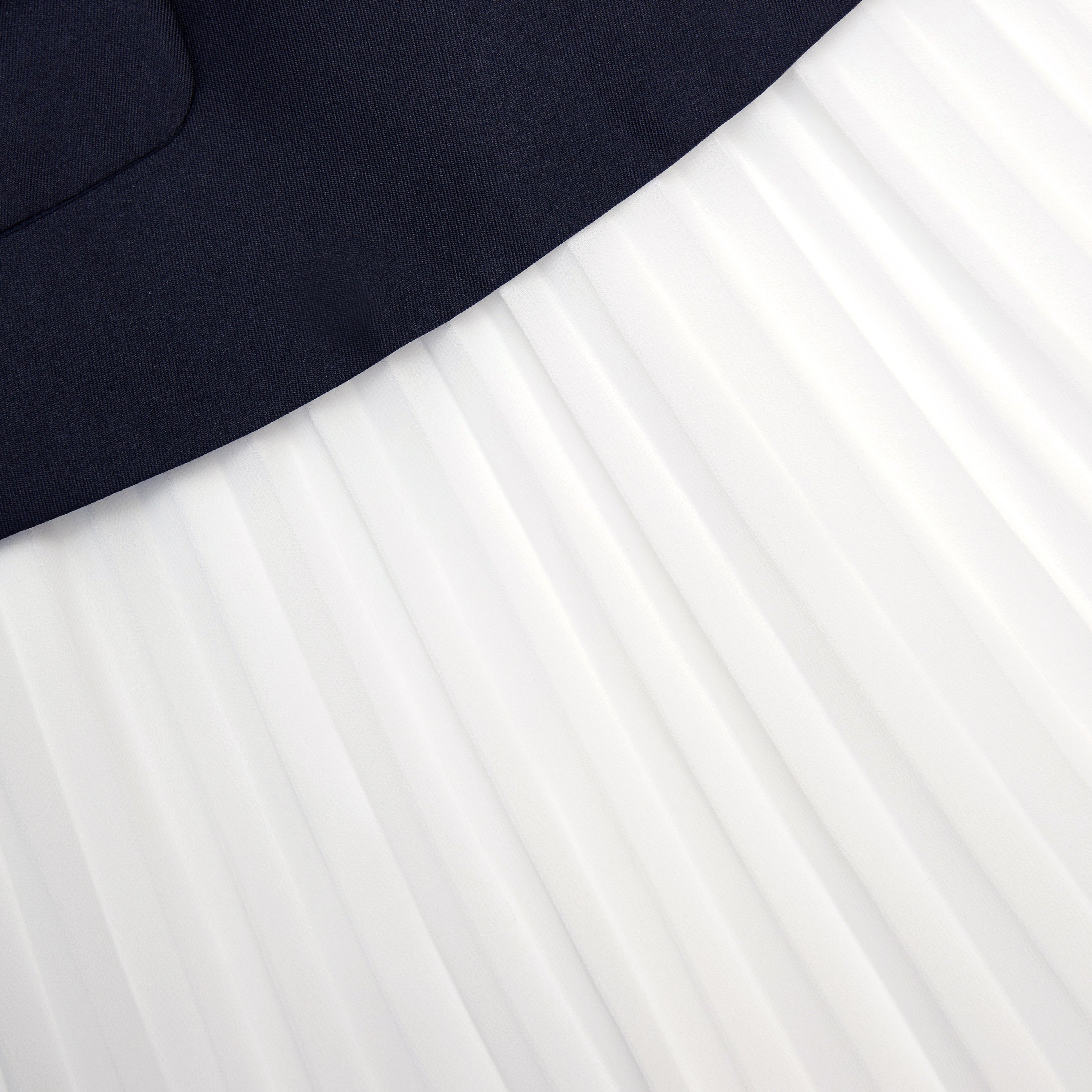 Navy Taffeta Midi Dress