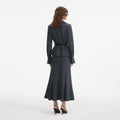 Grey Twill Midi Dress