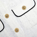 White Lace Contrast Collar Top