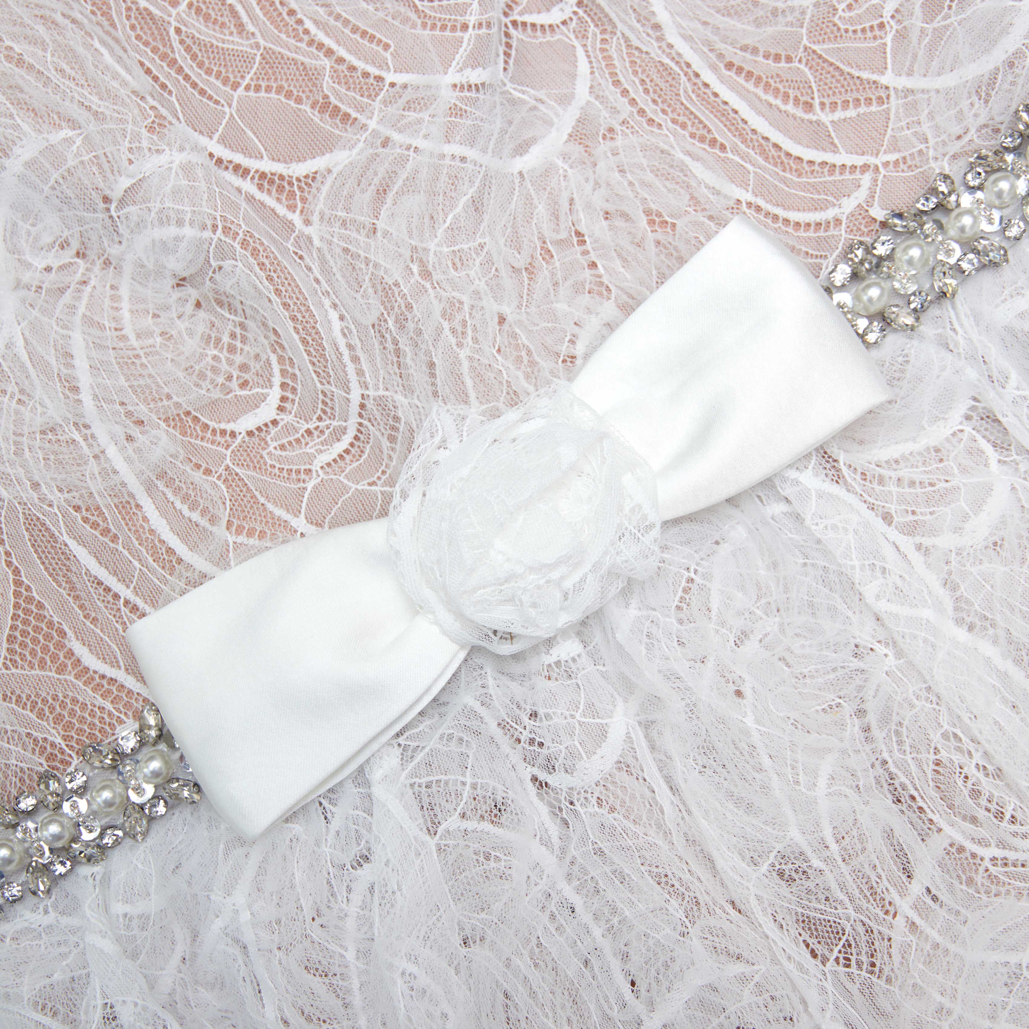 White Tulle Lace Maxi Dress