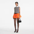 Orange Taffeta Skort