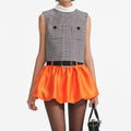 Orange Taffeta Skort