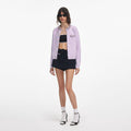 Lilac Crystal Trim Cardigan