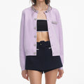 Lilac Crystal Trim Cardigan