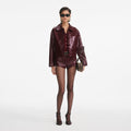 Burgundy Leather  Jacket