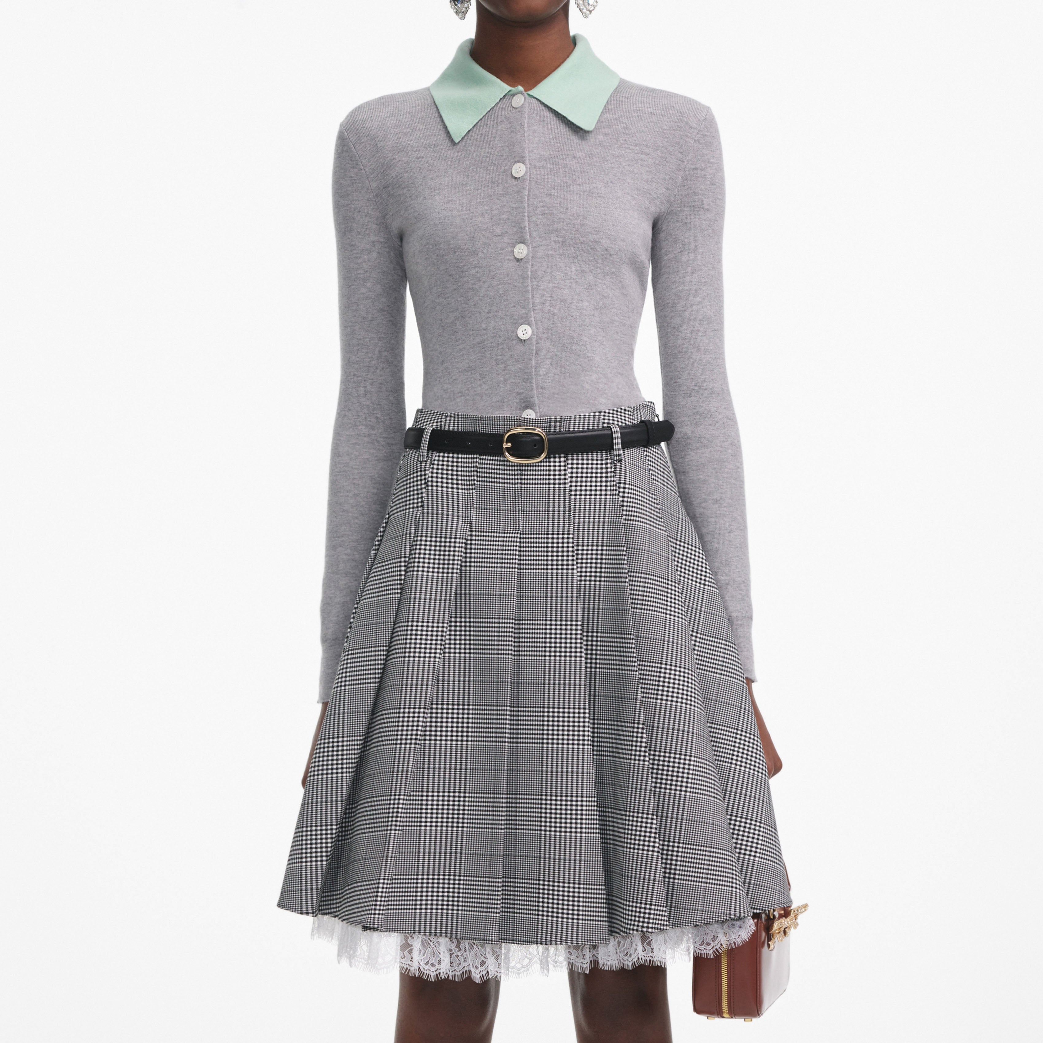 Grey Merino Wool Cardigan