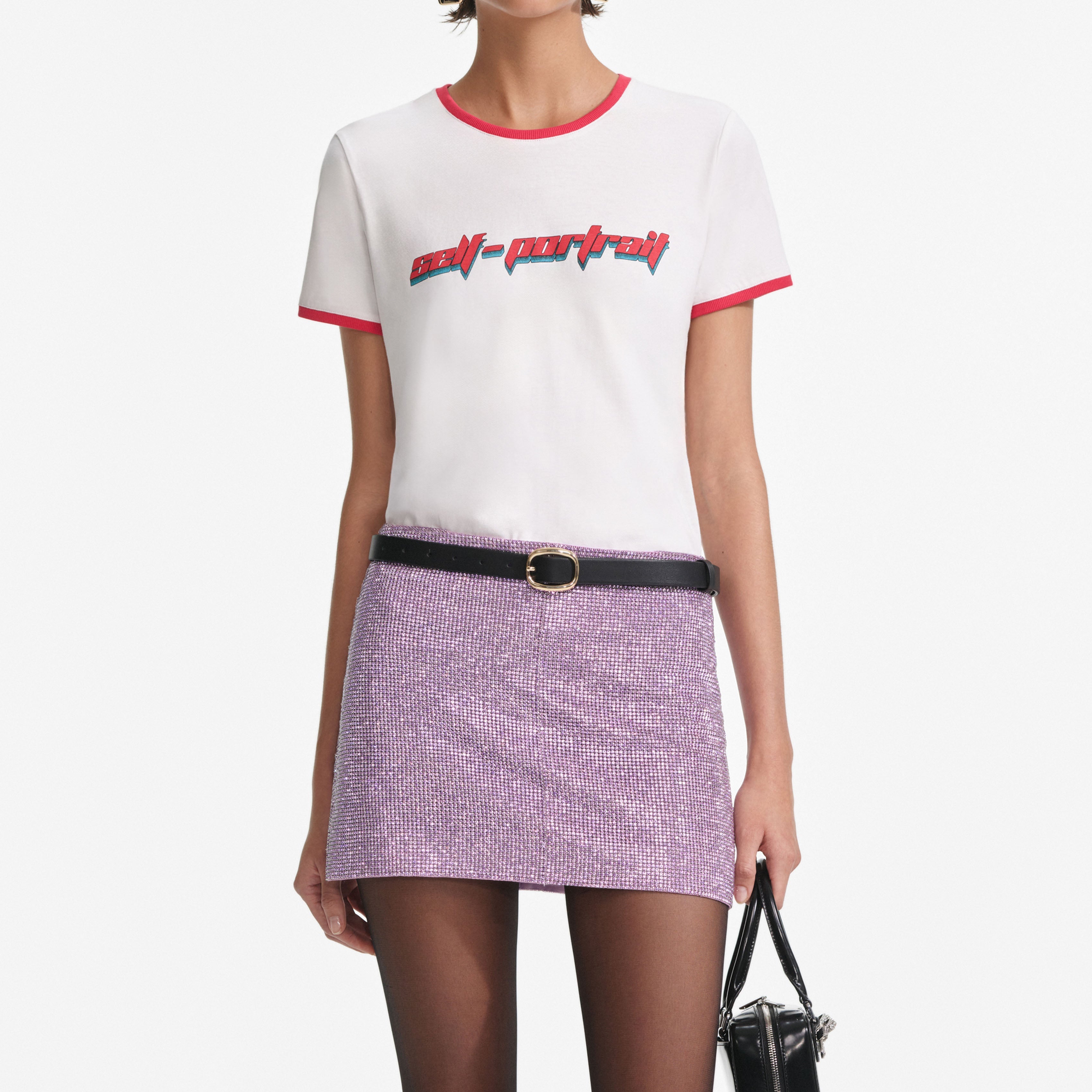 White T-Shirt With Red SP Logo