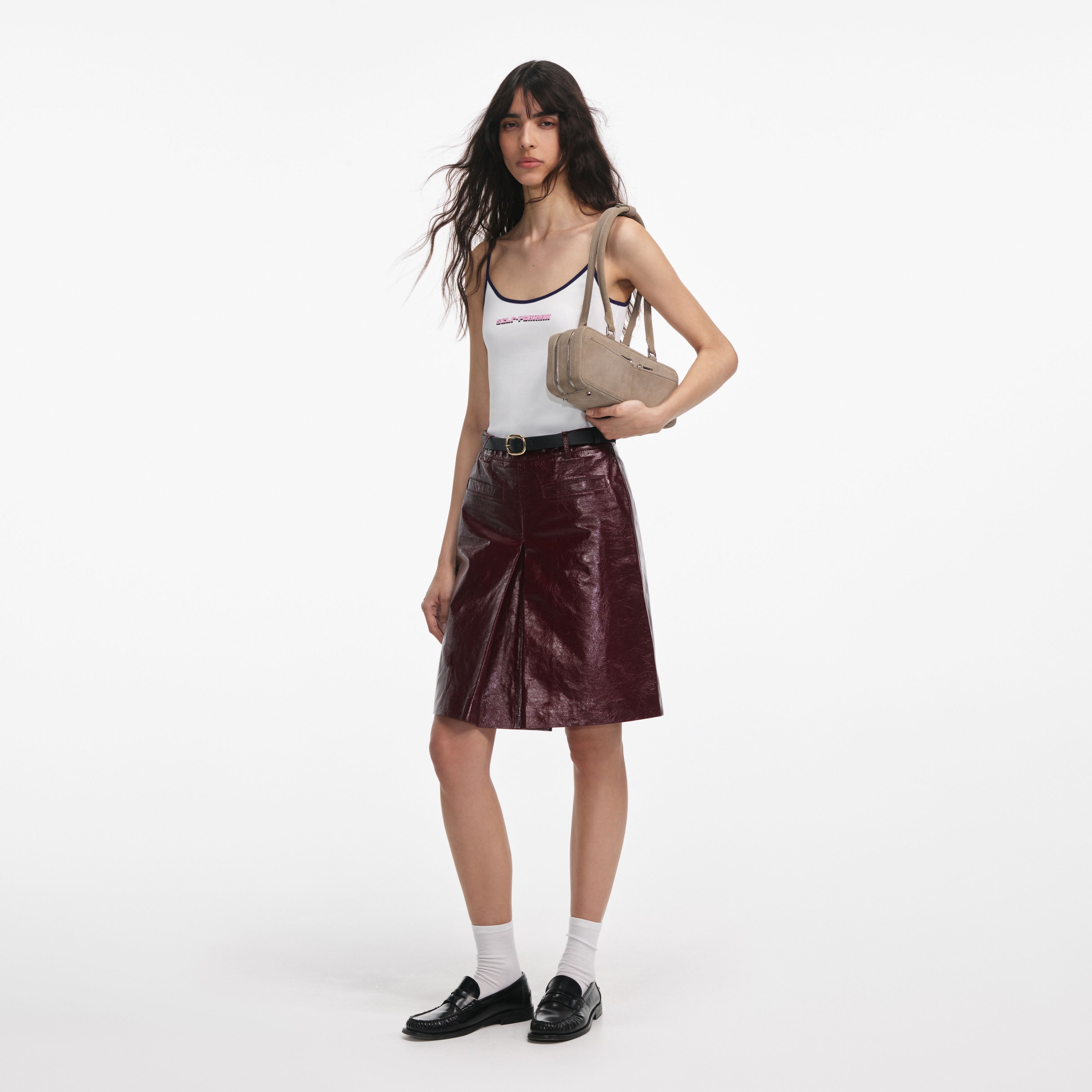 White Vest With Pink SP Logo