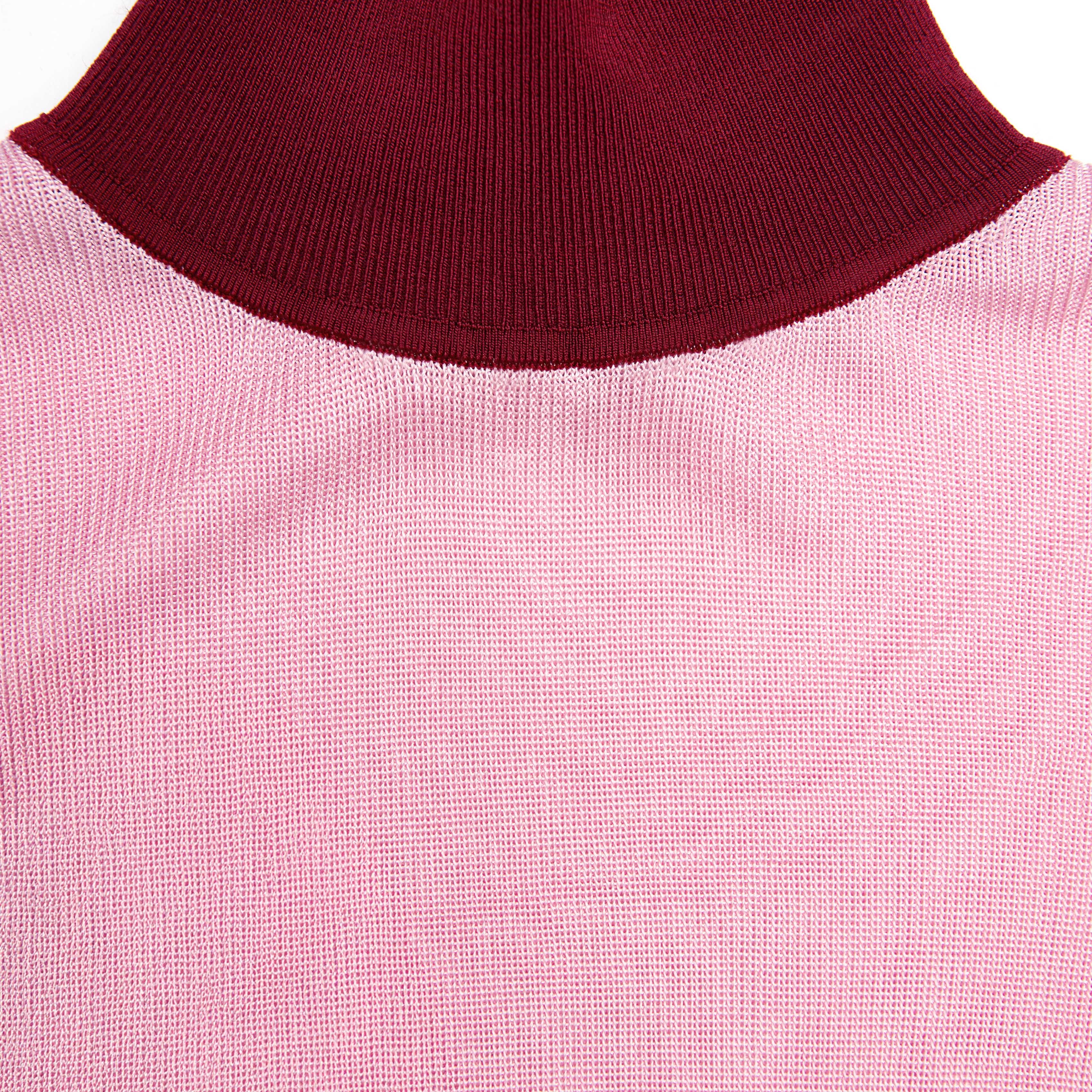 Pink Viscose Knit Short Sleeve Top