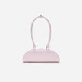 Lilac Leather Curved Charm Shoulder Bag